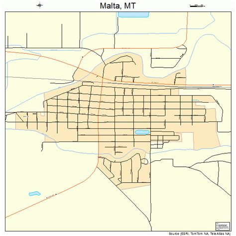 Malta Montana Street Map 3047425