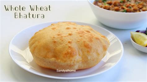 Whole wheat bhatura, Wheat bhatura without yeast - Sandhya's recipes