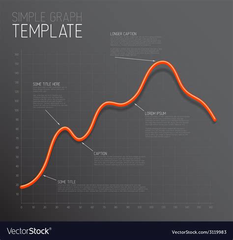 Infographic line graph template Royalty Free Vector Image