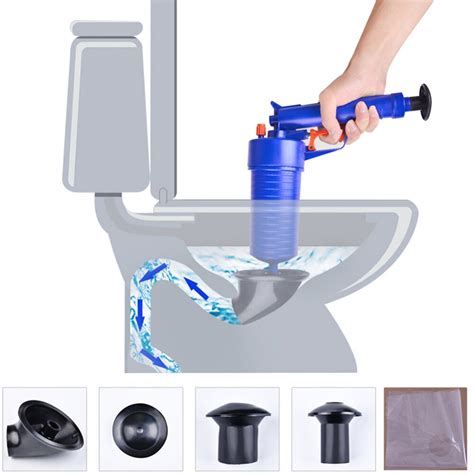 Drop Shipping Home High Pressure Air Drain Blaster Pump Plunger Sink Pipe Clog Remover Toilets ...