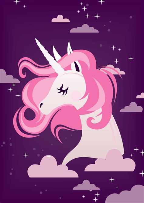 Pink Unicorn Stock Vector (Royalty Free) 723036010 | Shutterstock | Pink unicorn wallpaper ...