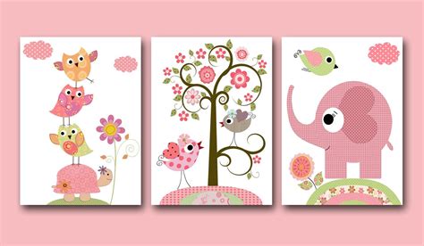 Baby Girl Nursery Print Baby Art Kids Wall Art by artbynataera