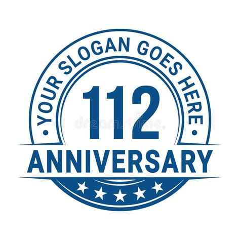 112 Years Anniversary. 112th Anniversary Logo Design Template. Vector and Illustration. Stock ...