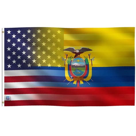 3x5 Ft Ecuadorian American Hybrid Flag 100% Polyester W/ - Etsy in 2022 | Custom flags ...