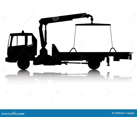 Silhouette Of A Tow Truck Stock Images - Image: 23990564