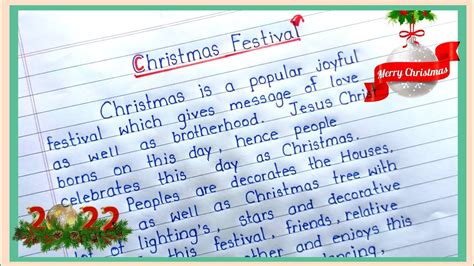 Christmas Essay Writing In English//Christmas Paragraph Writing 2022//#essay #essaywriting# ...