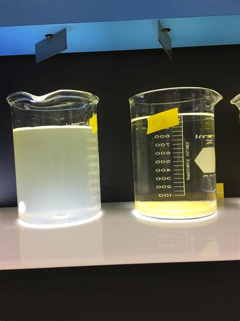 Before/After coagulation,flocculation,sedimentation : r/chemistry