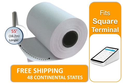 Receipt Paper Roll for Square Terminal Credit Card Machine 40 Rolls - Walmart.com - Walmart.com