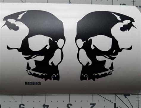 Skull helmet, (2) Skateboard decals Skull#3 Motorcycle helmet decals, Sticker | eBay