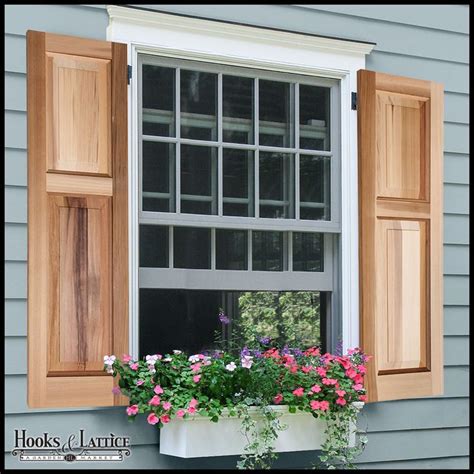 Exterior Cedar Shutters | Cedar Shutters - Wood Raised Panel Shutters ...