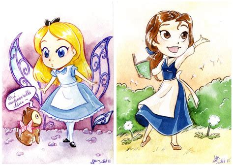 .: Mini Alice and Belle :. by xSkyeCrystalx on DeviantArt | Disney art ...