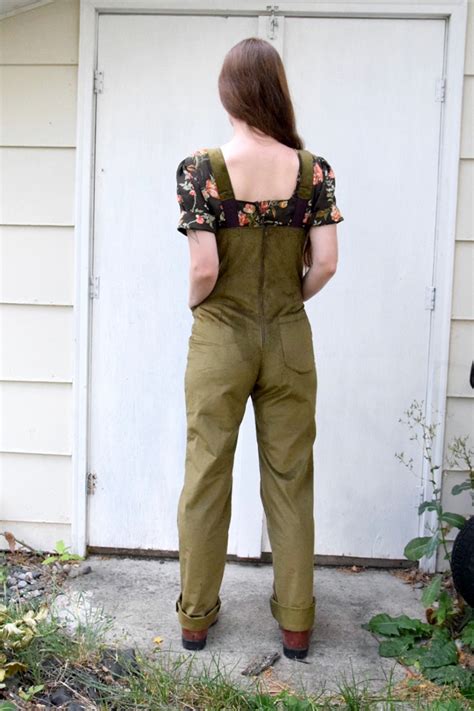 Corduroy Overalls in Olive- 1 Small, 1 Medium - Revivall Clothing