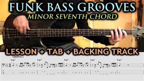 FUNK BASS GROOVES / LINES / RIFFS - BASS LESSON with TABS & BACKING ...