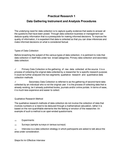 Data Collection Methods Examples