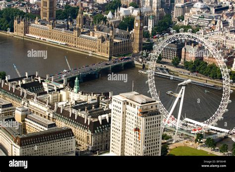 Aerial view of London Eye Stock Photo - Alamy