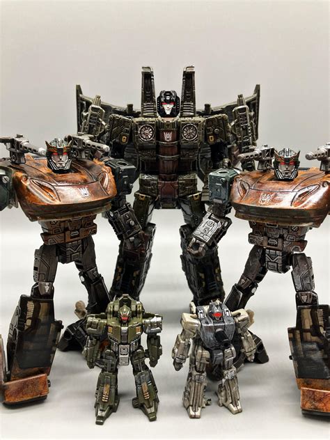 Custom weathered sparkless squad. Straight from the sea of rust. : r/transformers