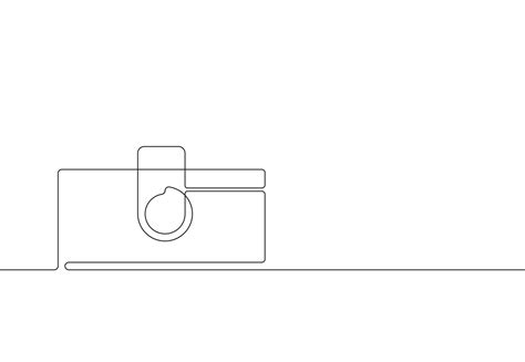 Continuous line drawing of photo camera. Vector illustration 20970517 Vector Art at Vecteezy