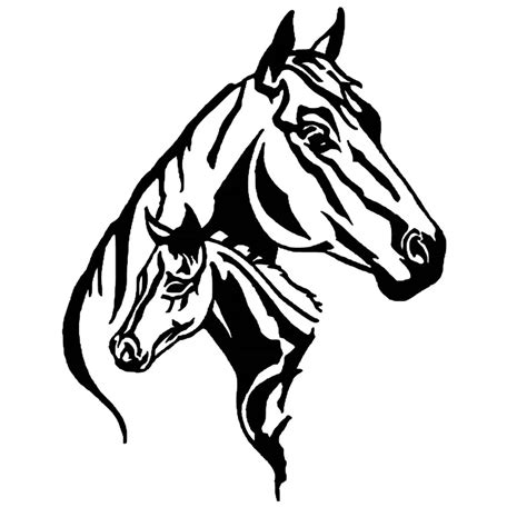 12.8cm*16.6cm Horse & Foal Loving Vinyl Decal Black/Silver Car Sticker ...