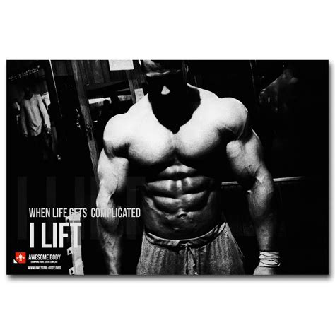 Bodybuilding Motivational Quote Art Silk Poster Print 13x20 24x36 inch Fitness Exercise Picture ...