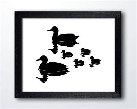 Family of Ducks Digital Download Duck Silhouette Duckling - Etsy