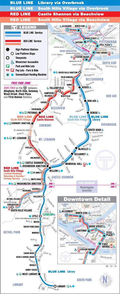 Pittsburgh light rail map