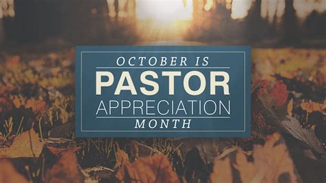 Cashier Appreciation Month Ideas ~ Pastor Appreciation Month October ...