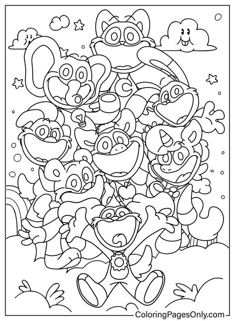 Smiling Critters Coloring Pages - Free Printable Coloring Page… en 2024 ...