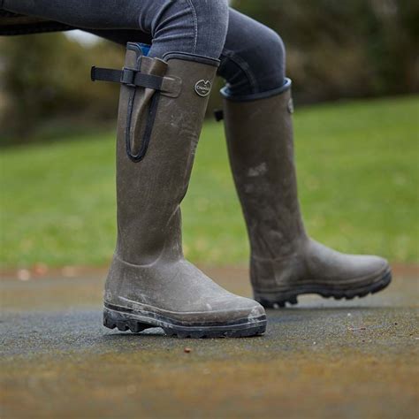 Le Chameau Vierzonord Neoprene Lined Wellington Boots - Brown | Allcocks