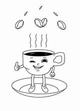 Coffee Coloring Pages Stock Illustrations – 174  sketch template