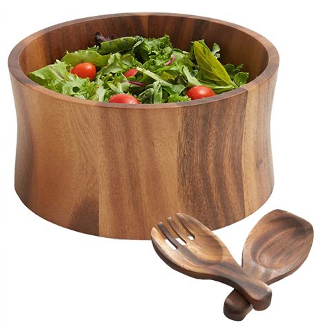 Wood Salad Bowl and Server Set | Woodard and Charles