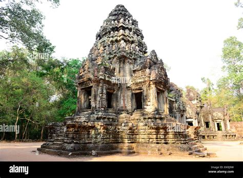 Ancient Khmer temples in the Angkor Wat temple complex in Siem Reap ...