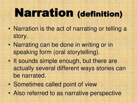 PPT - Identifying the Elements of Literature: Narration/Point of View PowerPoint Presentation ...