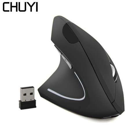 Aliexpress.com : Buy CHUYI Left Handed Mouse 2.4G Wireless Game Ergonomic Design Vertical Mouse ...