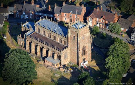 St Oswald's Church, Malpas Cheshire from the air | aerial photographs of Great Britain by ...