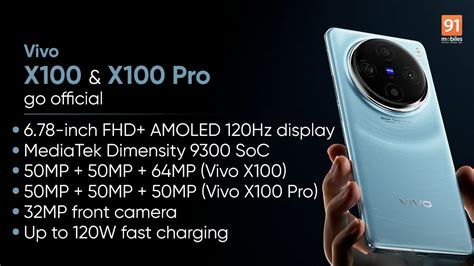 Vivo X100, X100 Pro with MediaTek Dimensity 9300, 50MP ZEISS cameras, up to 120W fast charging ...