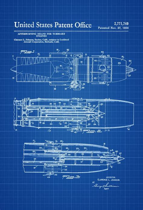 Turbo-Jet Engine Afterburner Patent - Airplane Blueprint, Airplane Art ...