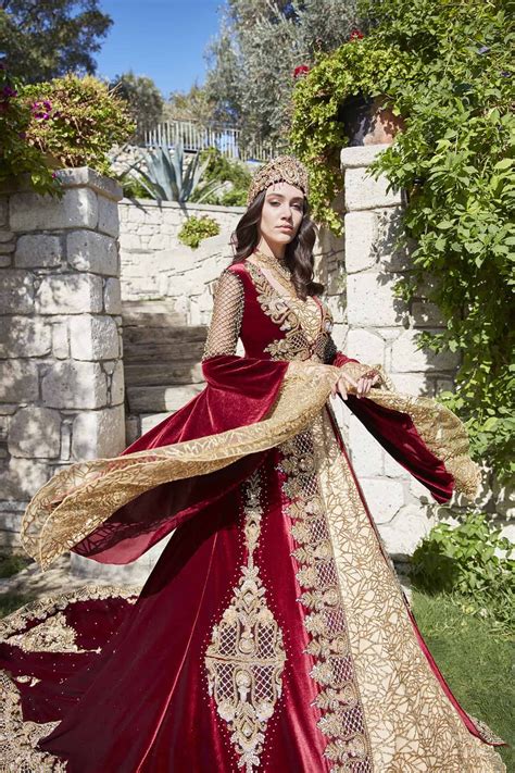 Ottoman Red Kaftan Set - Turkish Traditional Clothes - Kaftan Online | Turkish wedding dress ...