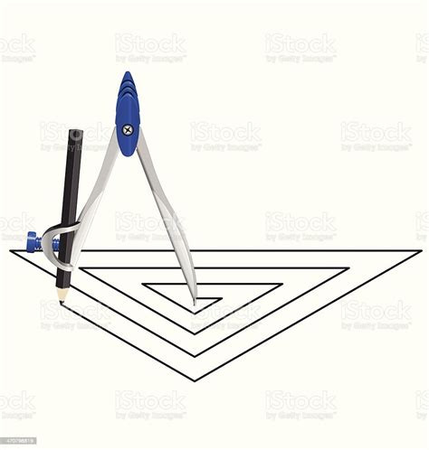 Drawing A Triangle Stock Illustration - Download Image Now - Drawing ...