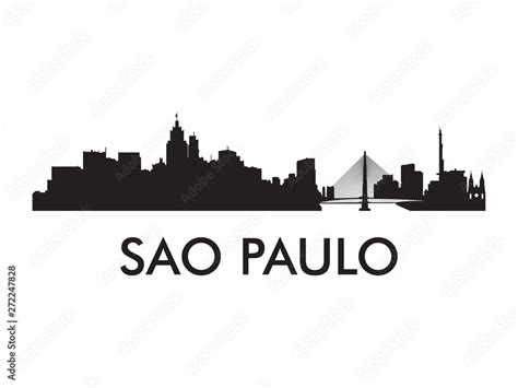 Sao Paulo skyline silhouette vector of famous places Stock-Illustration | Adobe Stock