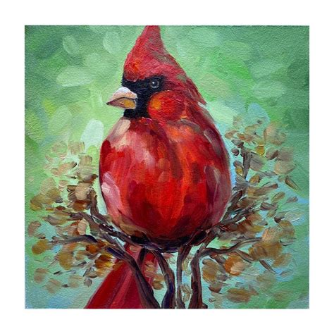 Cardinal Painting Red Bird Original Art Red Cardinal Wall Art - Etsy ...