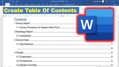 How To Create A Table Of Contents In Microsoft Word [2023] - YouTube