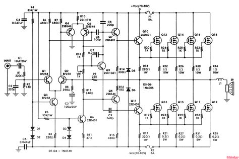 2500w Power Mosfet Amplifier Circuit