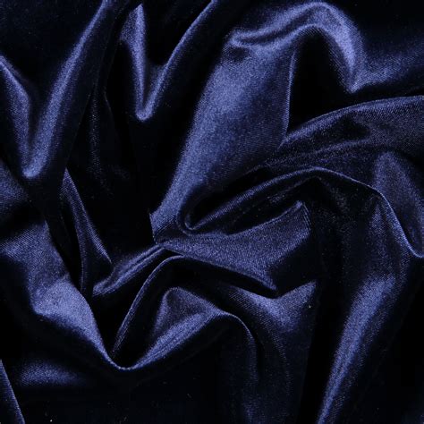 Midnight Blue Stretch Velvet - Bloomsbury Square Dressmaking Fabric