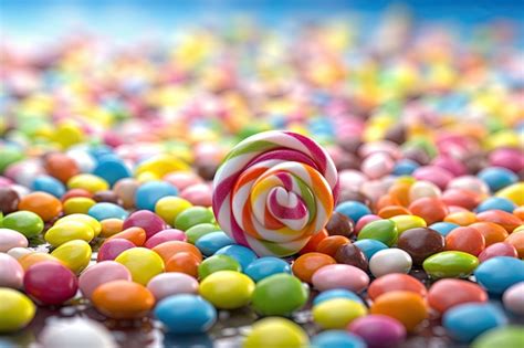 Premium AI Image | a candy on a pile of candy