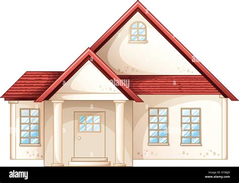 Illustration a simple house front view Stock Vector Image & Art - Alamy