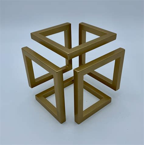 Large Steel Infinity Cube Sculptural Ornament with Powder Coated Finish - Trouva in 2021 ...