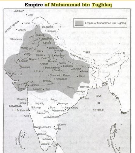 Compare the extent of the empire of Allauddin Khilji and Mohammad-bin-Tughlaq during the ...