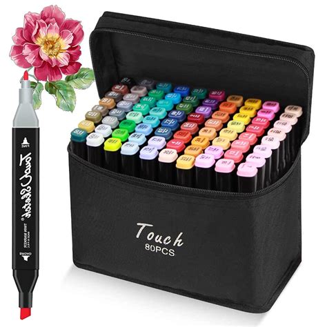 80 Colors Alcohol Markers, Dual-Tip Alcohol Based Art Markers, 2021 Premium Brush Markers ...