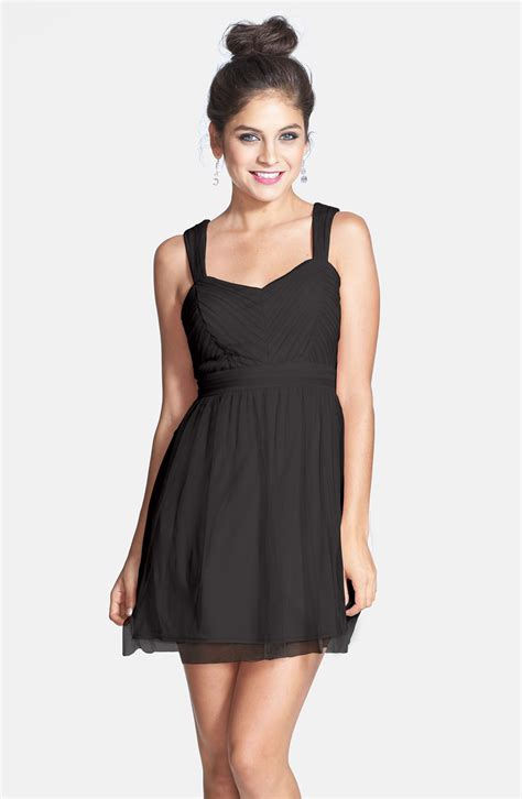 Hailey Logan Mesh Party Dress (Juniors) | Nordstrom