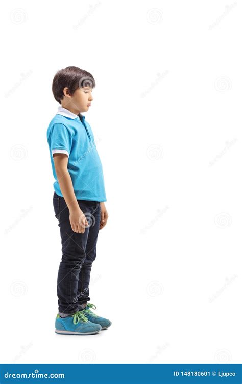 Sad Boy Standing and Looking Down Stock Image - Image of scared, background: 148180601